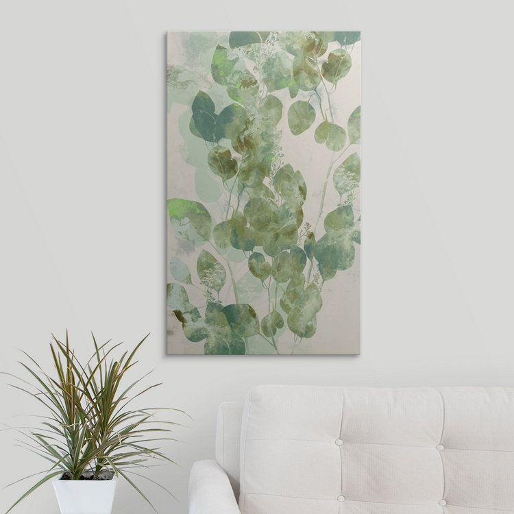 « i » jennifer de la peinture, reproduction d’art Watercolor Eucalyptus, H 48 po x l 30 po x P 1,5 po, Toile