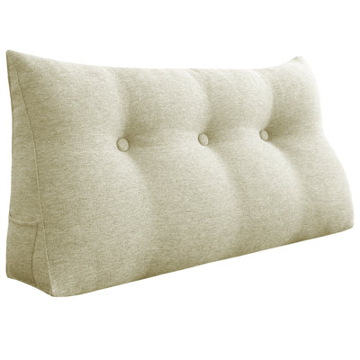 Tête de lit assise en lin ivoire confortable