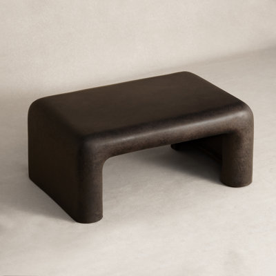Albert 12" Low Profile Organic Sculptural Coffee Table,  Modern Accent Table for Indoor & Outdoor Living Spaces