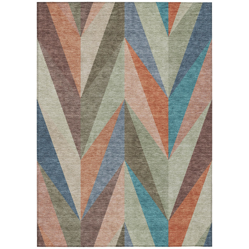 Machine Washable Indoor/Outdoor Chantille ACN2265 Geometric Rug, Rectangle 10' x 14'