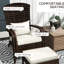 Chaise blanc crème confortable sur le pont avec dossier haut, grand siège et blanc crème. Pour terrasse, cour. Coussins moelleux à dossier haut.