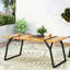 Table de salle à manger de style industriel moderne avec pieds évasés et lambris, l 72,32 po, l 28,92 po, assemblage requis