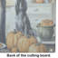 Afghan Hound Fall Kitchen Pumpkins Glass Cutting Board Large