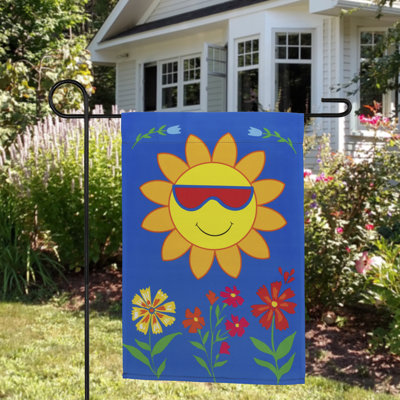 Drapeau de jardin en polyester double face H 18 po x l 12,5 po