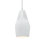 Radiance - grand luminaire suspendu 1 lumière Crease - blanc brillant (extérieur et intérieur du luminaire) - chrome poli - ampoule remplaçable - cordon blanc