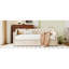 Lit de jour simple beige avec lit gigogne escamotable - Lit multifonctionnel pour toute occasion-193200229