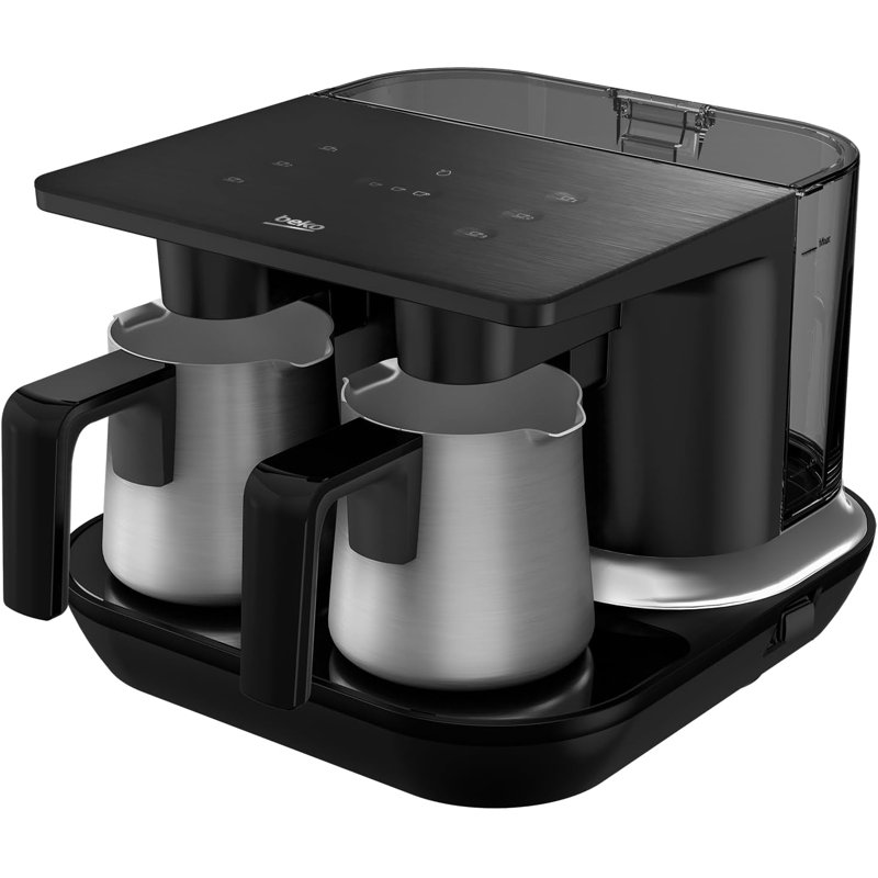Beko Electric Turkish & Greek Coffee Maker, 6-Cup, Anti-Spill Sensor, Fast Brewing, BPA Free, UL Certified, Matte Black