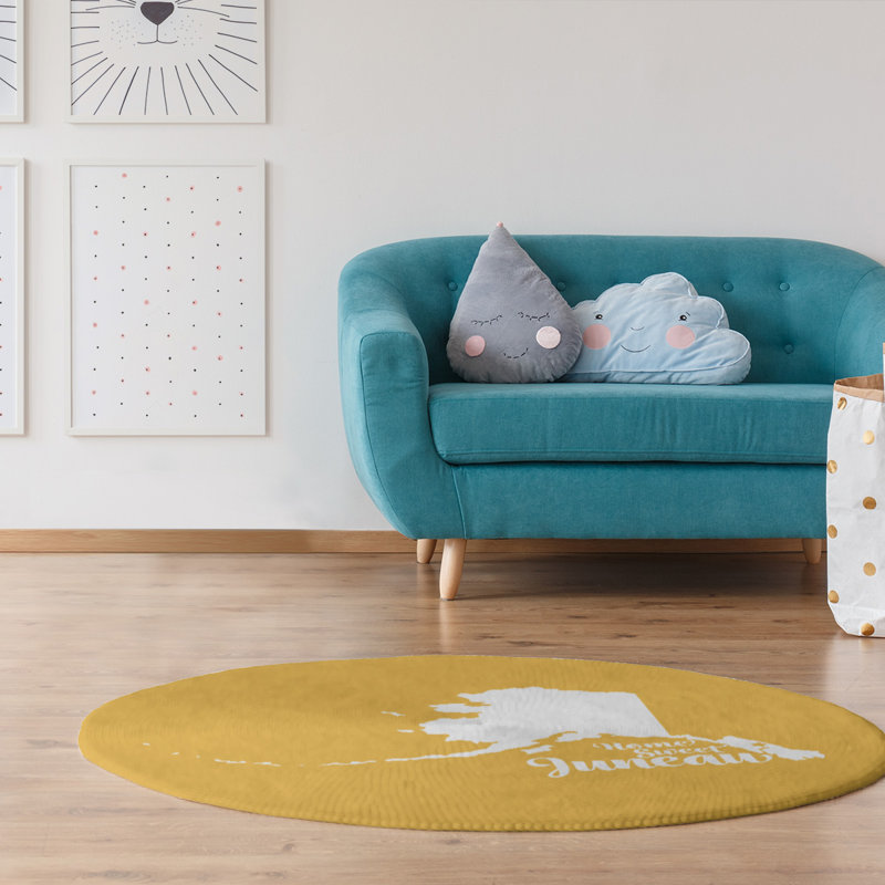 Tapis en poly-chenille juneau alaska, Rond 5 pi