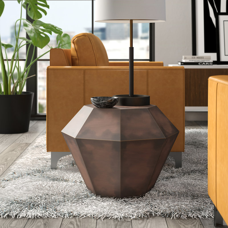 table de bout Block, Cuivre antique