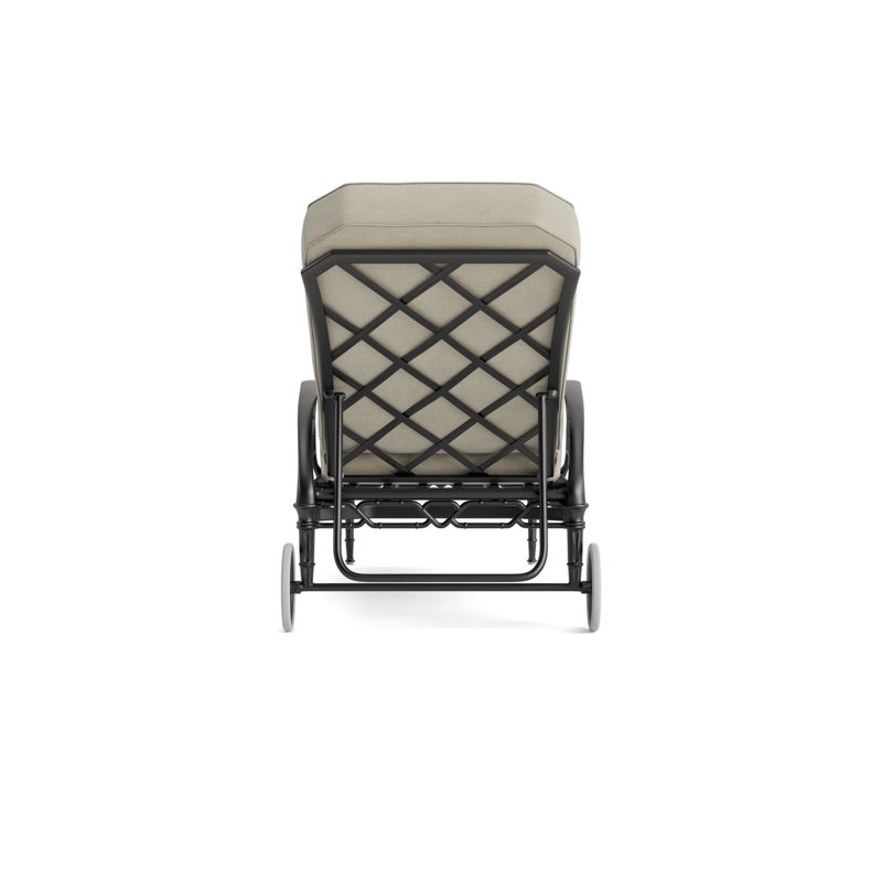 Calcutta Outdoor Chaise Lounge, Textured Pewter, Fusion Charcoal