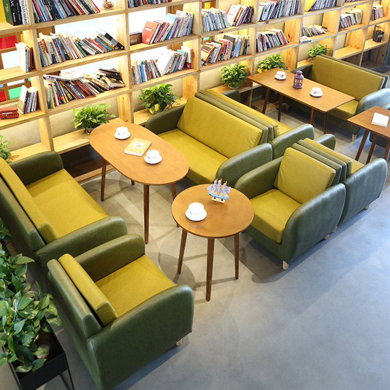Banc rembourré en similicuir Minimalist Nordic Cafe