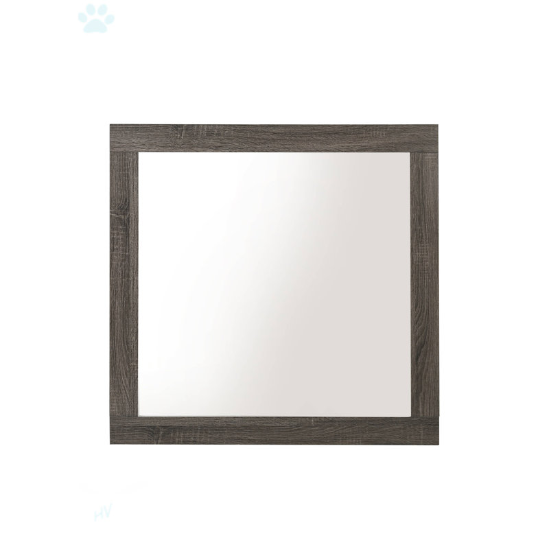 Miroir rustique Juvanth, Gris / Chêne