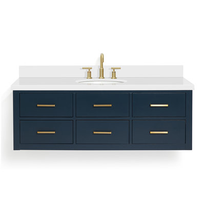 Ensemble de meuble-lavabo mural simple 55 po Macmullin