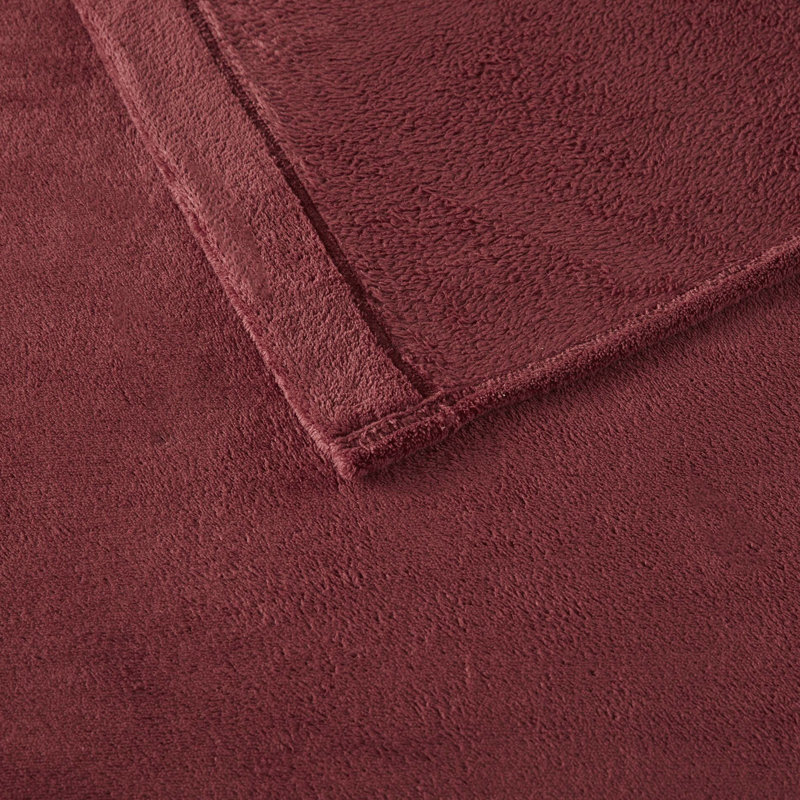 Drap simple bourgogne de taille simple 3 pièces, doux et relaxant, 100%, brossé deux fois, finition veloutée lisse, drap plat, taie d'oreiller ajustée, drap pour matelas de 16 po, entretien de la machine,
