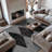 Black Ivory Geometric Stripe Area Rug-1671288299