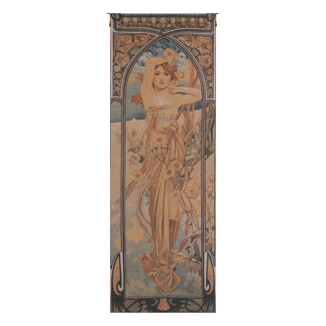 Mucha Jour by Alphonse Mucha Tapestry Charlotte Home Furnishings 