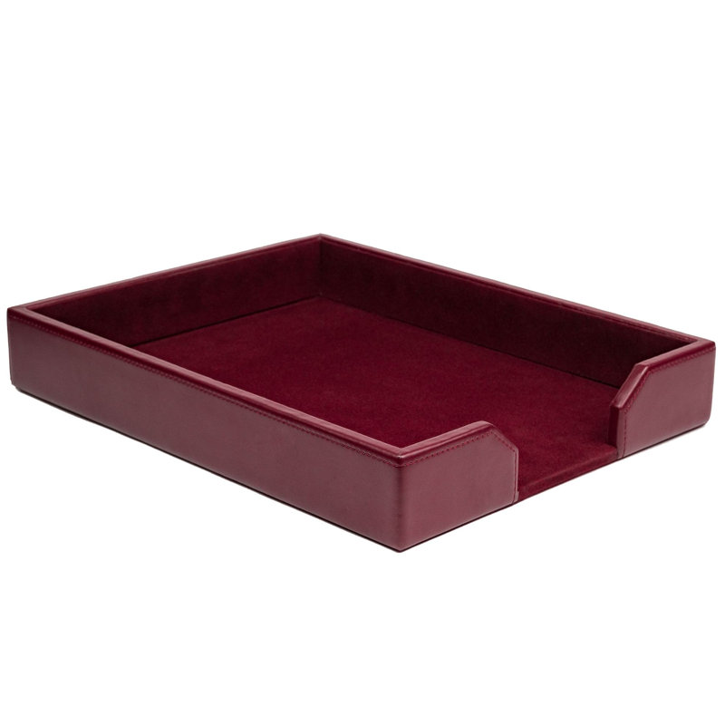 Organisateur de papier en cuir Gregson, Bourgogne