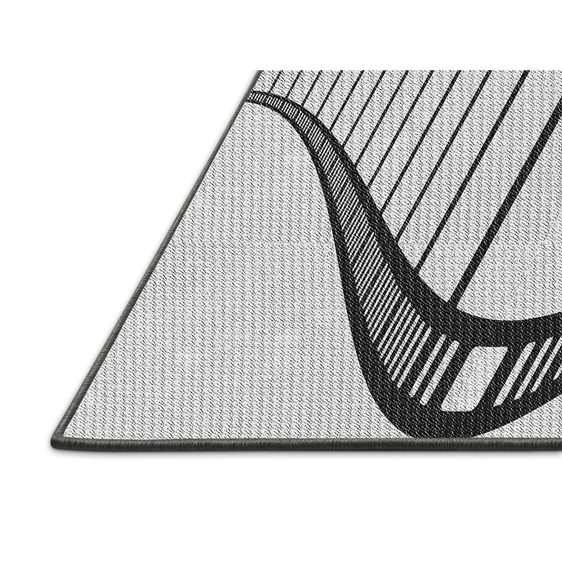 Tapis gris Rotem, Rectangle 5 pi x 7 pi