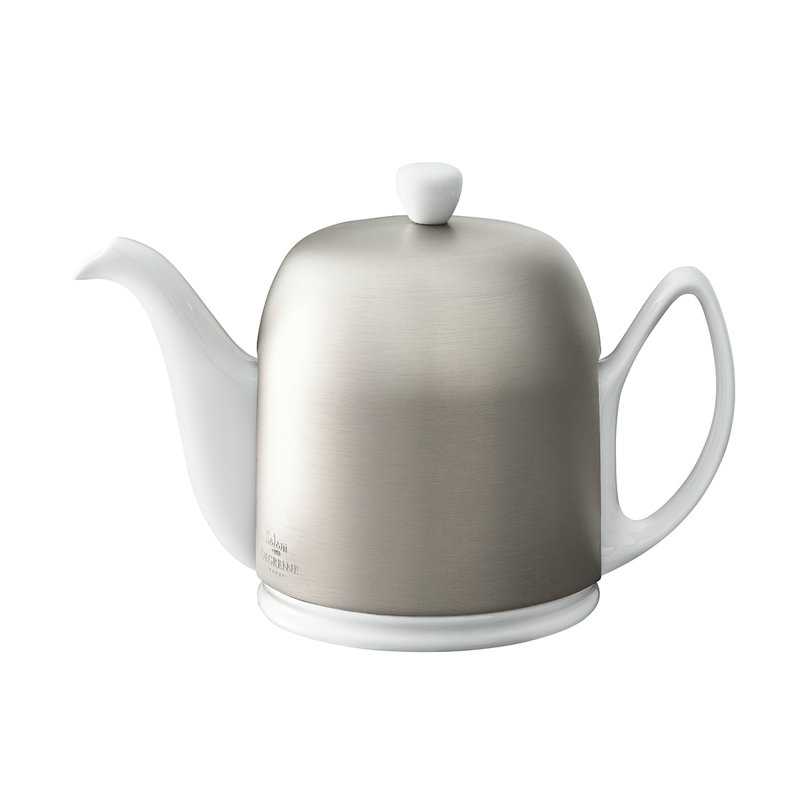 Théière Degrenne Paris Salam, 33 oz, Blanc / zinc