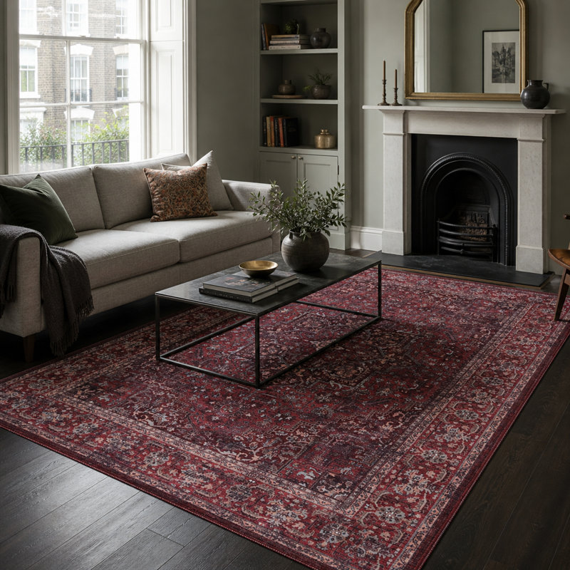 Vintage Look Cotton and Chenille Flatweave Area Rug, 100 x 200 cm