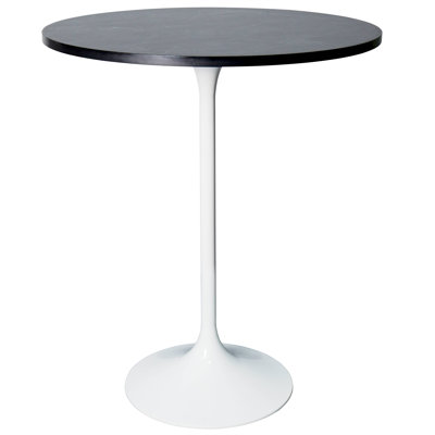 Heatherton Modern Bar Height Dining Table with Resin Top and Steel Pedestal Base Kitchen Table Seats 2-6 Person