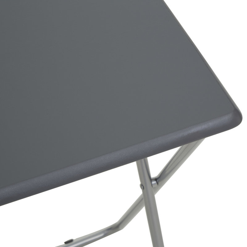 Miles 48cm Square Adjustable Folding Table, Grey