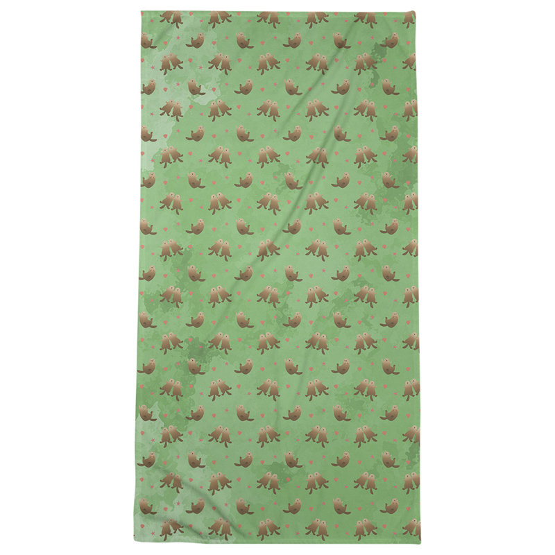 Serviette de plage katelyn elizabeth sea panneaux, Vert