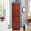Armoire de rangement 4 niveaux à 4 niveaux avec 8 portes et tablettes réglables, idéale pour l'organisation à la maison et l'efficacité de l'espace