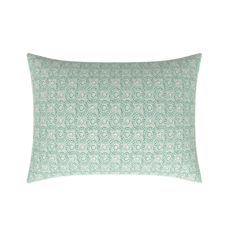 Studio Line Rectangular 100% Cotton Pillow Cover and Insert, Spa Green, 26" x 39"
