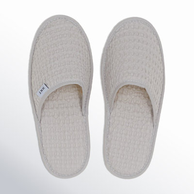 Pantoufles simples en coton gaufré