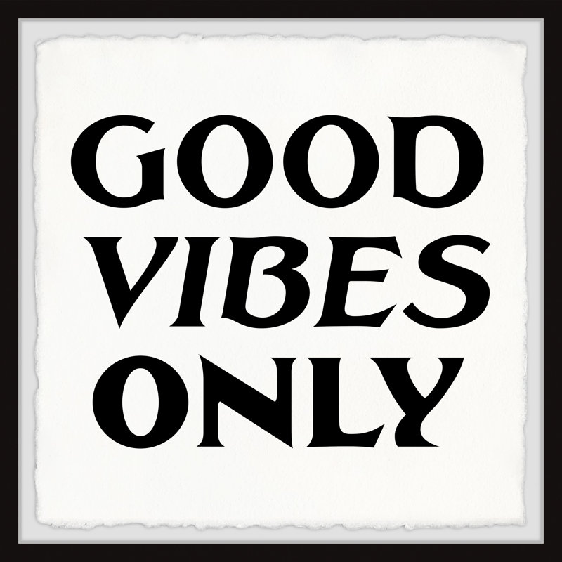 Good Vibes Only XV by Marmont Hill - Single Picture Frame Painting, 61cm H x 61cm W x 3.81cm D