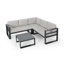Ensemble de conversation modulaire d'extérieur avec coussins 4 pièces Caldicot