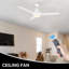 Ventilateur de plafond standard à 52 pales 52 po avec télécommande et ensemble d'éclairage Kylier-625551140