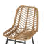Ensemble de 2 tabourets d'extérieur d'apparence moderne, bords arrondis, structure en fer noir