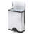 simplehuman Rectangular Dual Compartment Recycling Kitchen Step Trash Can, 46 Liter, Stainless Steel
