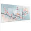 Tableau mural sur toile à motifs floraux de cerisiers et de magnolias (ensemble de 3)-118089455