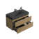 Wall-Mounted Single Bathroom Vanity with Quartz Top with Overflow