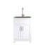 Armoire à lessive blanche 24 po - Robinet et robinet en acier inoxydable à fixation robuste sans effort