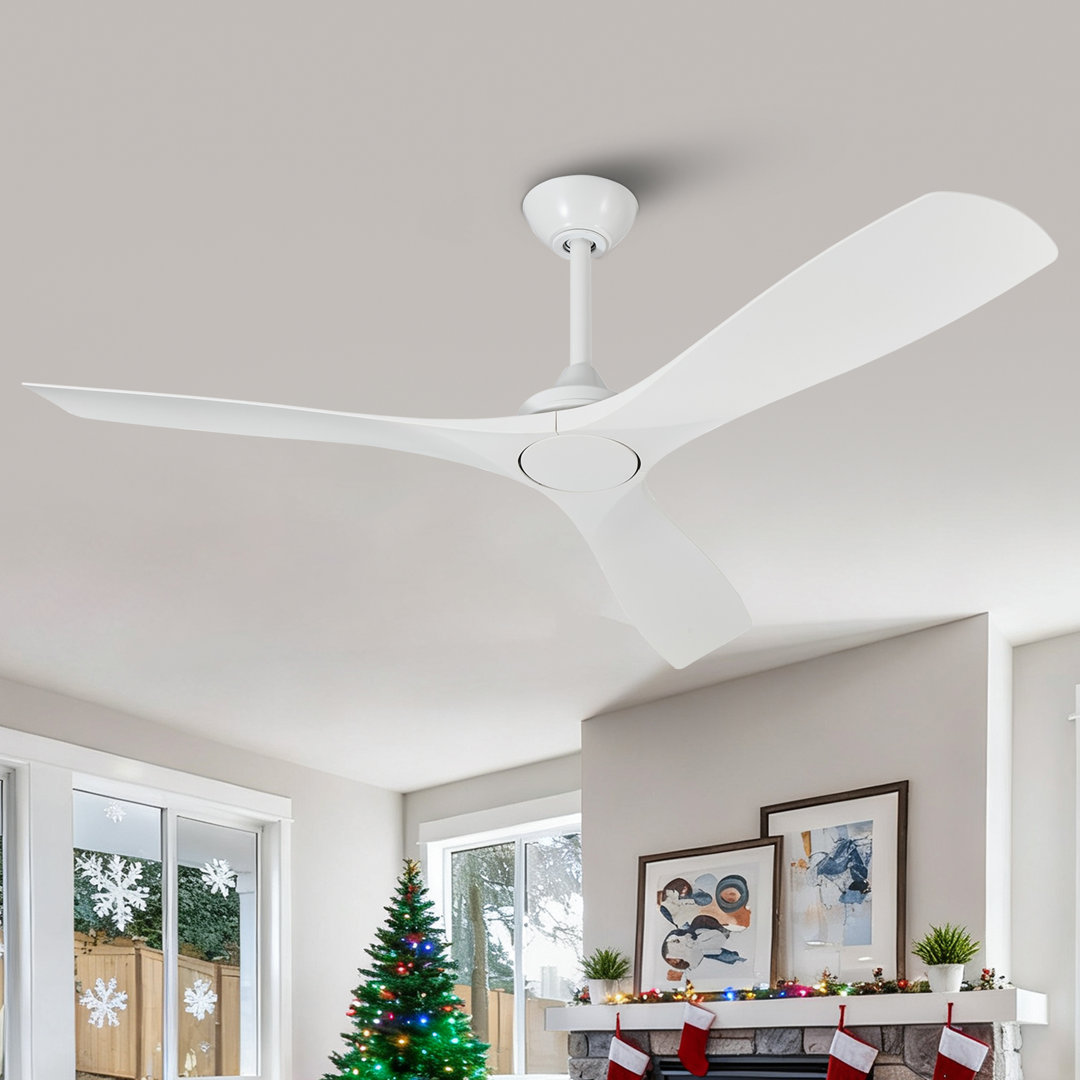 Catlaina 52" 3 - Blade Propeller Ceiling Fan without Lights with Remote Control Wade Logan® 