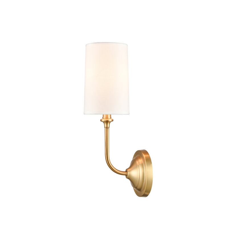 Kye Steel Armed Sconce, Satin Gold