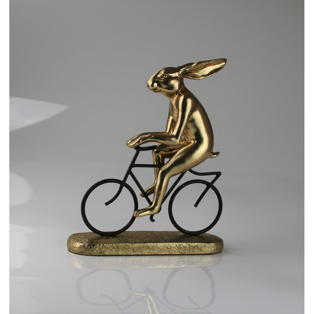 Skulptur "Hase auf Fahrrad" von Waymire