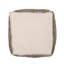 Pouf carré Ceasar, taupe et doré
