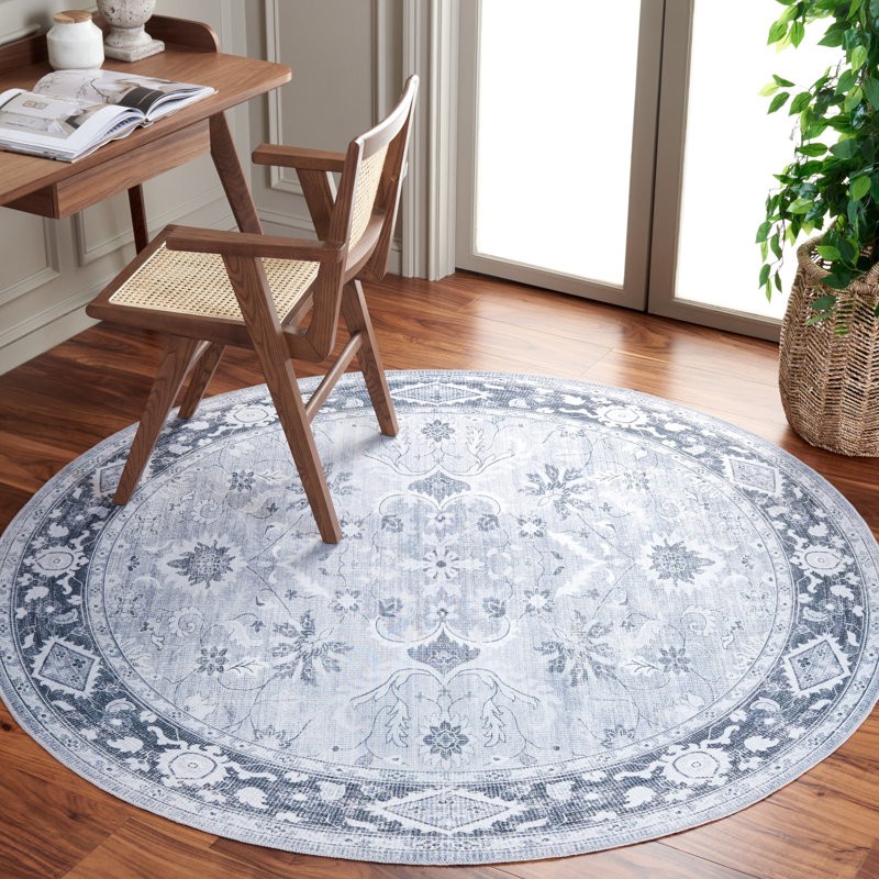Arizona Performance Machine Washable Oriental Rug, Round 6'