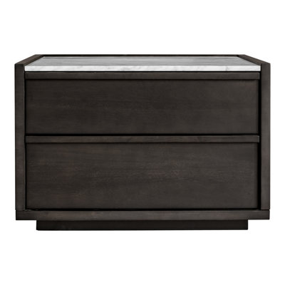 2 - Drawer Nightstand in Dark Grey