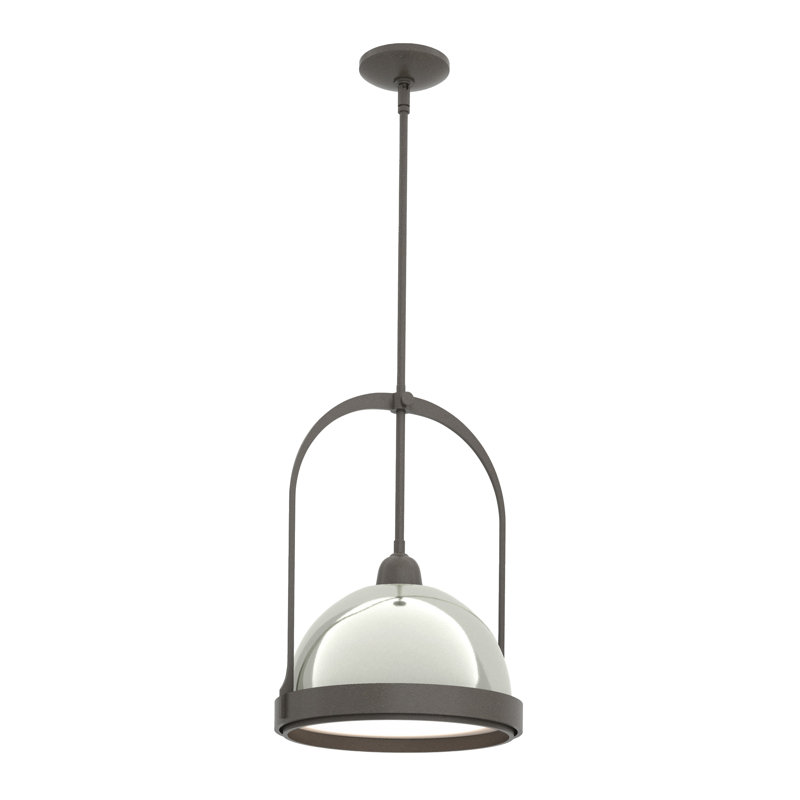 Atlas 1 - Light Single Dome Pendant, Dark Smoke, Sterling