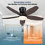 Ventilateur de plafond encastré 36/42/48 po à profil bas avec éclairage et télécommande-647977736-647977973