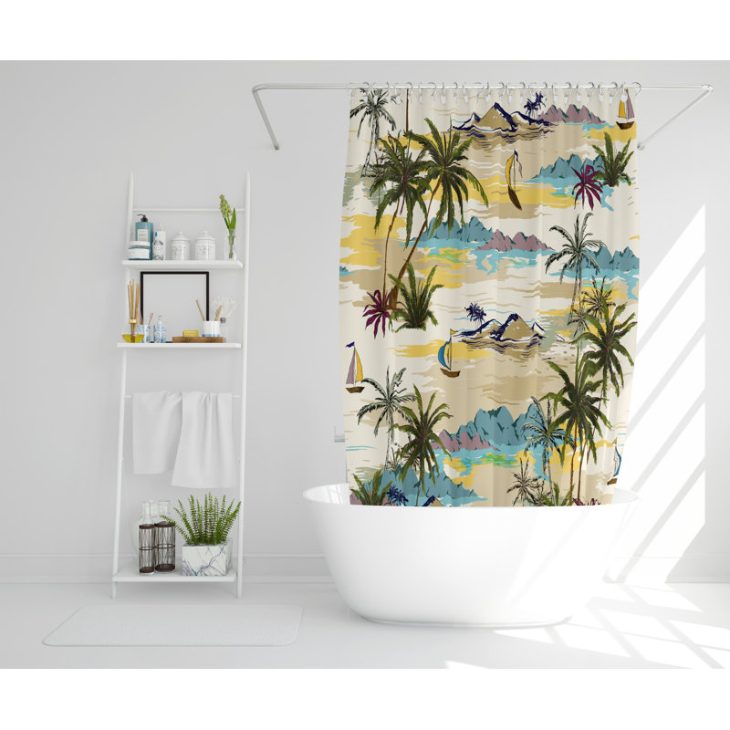 Destinee Polyester Shower Curtain, 168cm H x 168cm W