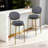 2-Pack Modern Velvet Bar Stools-80488503