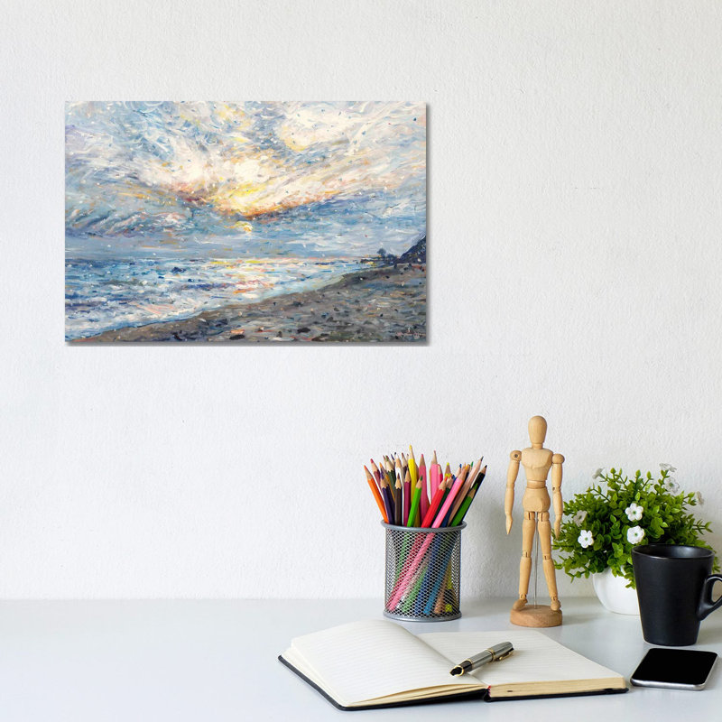 Seaside Romance 1 Piece Wrapped Canvas Painting, 20.32 cm H x 30.48 cm W