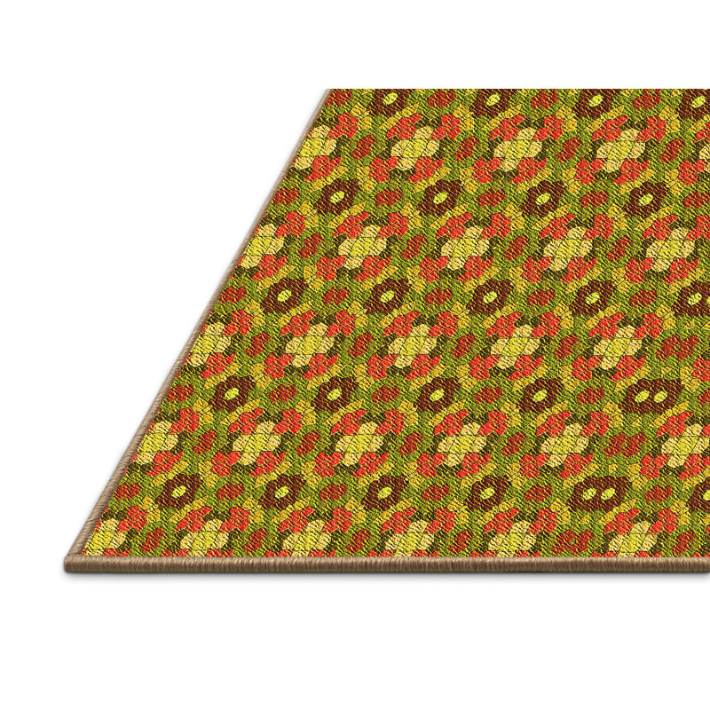Performance Wool Floral Indoor Rug, Runner 2' x 5'